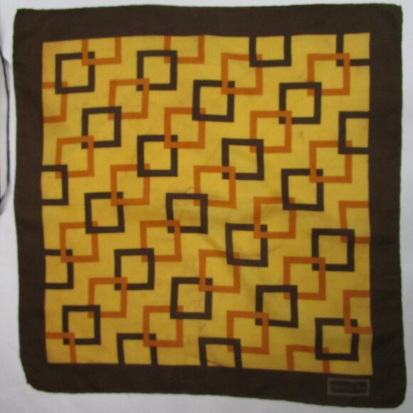 2 Silk Scarfs Logo Navy Oblong Rolled Hem French Designer - Picture 10 of 16